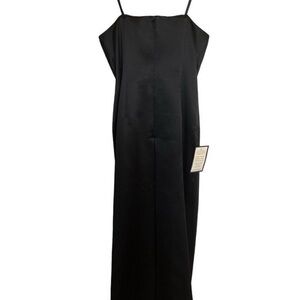 NWT Ann Taylor Black Satin Gown
